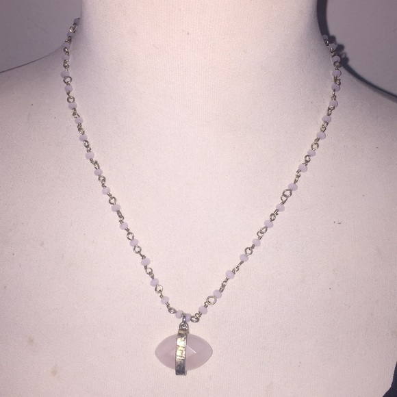 Canvas pink beaded gold chain necklace choker - Picture 2 of 8